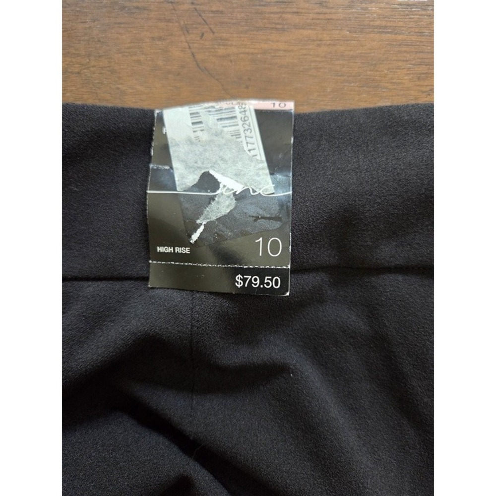NWT INC 10 High Rise Side Zip Black Pants 127705 - Picture 3 of 5